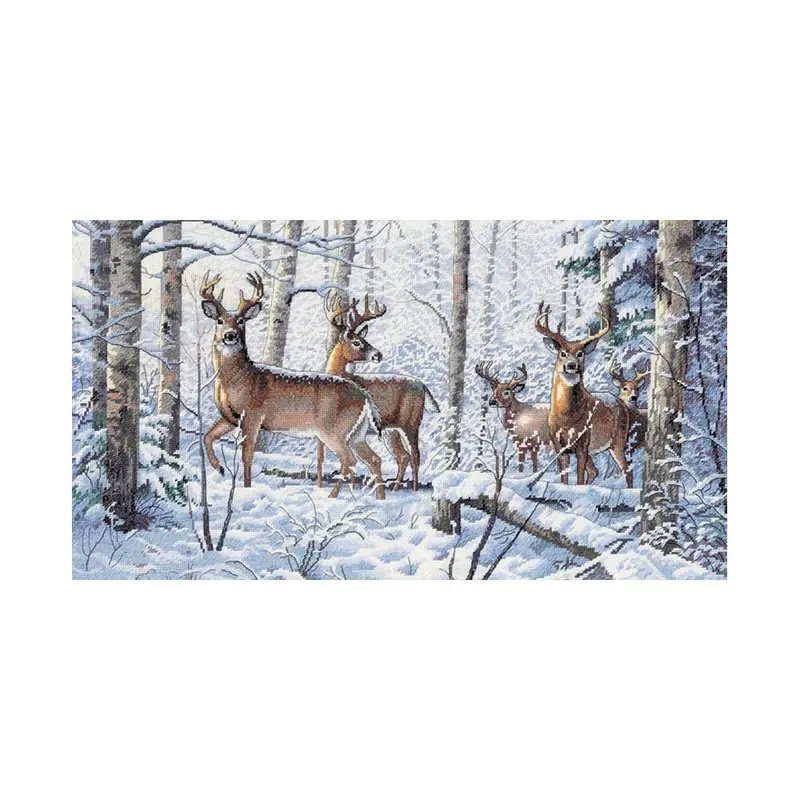 Dimensions Gold Collection Counted Cross Stitch Kit 18"X10" Woodland Winter (18 Count)