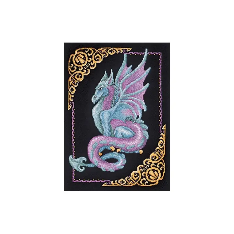 Janlynn Counted Cross Stitch Kit 11"X15" Mythical Dragon