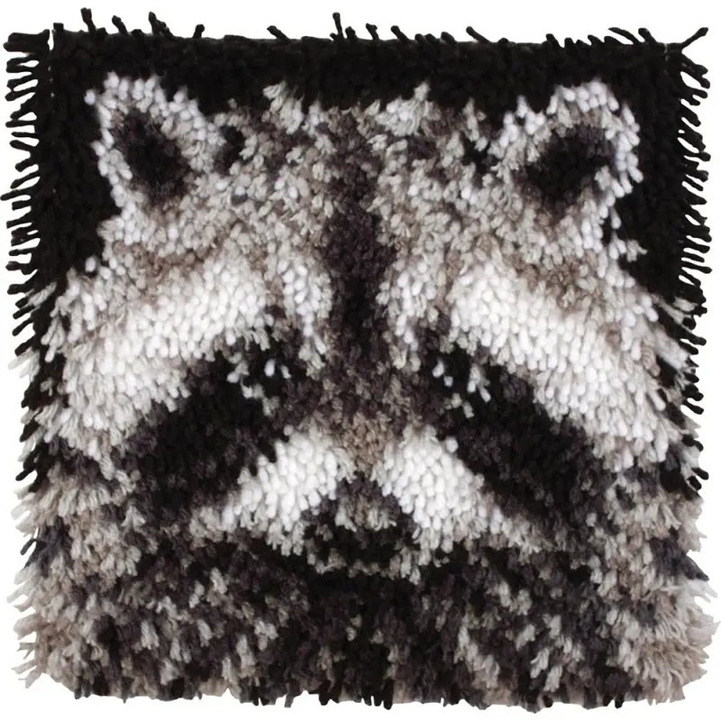 Wonderart Latch Hook Kit 12"X12" Raccoon