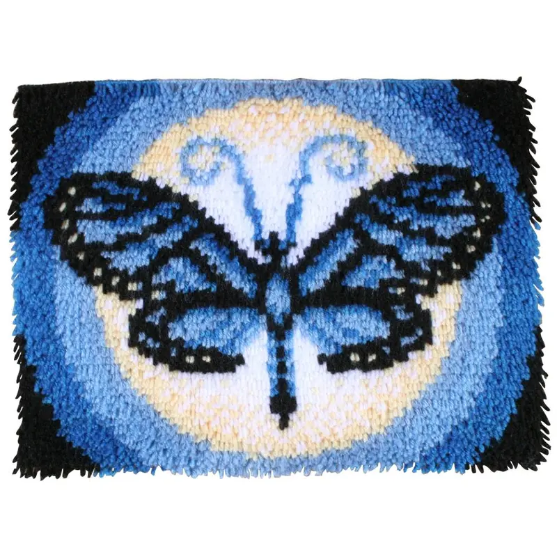 Wonderart Latch Hook Kit 15"X20" Butterfly Moon