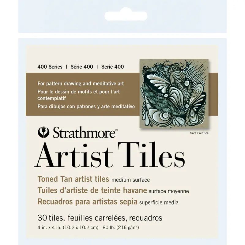 Artist Tiles Pack, 4" x 4" - 400 Series Toned Tan
