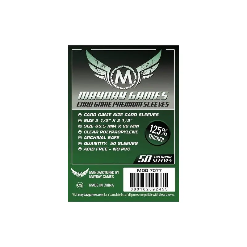 PREMIUM CARD SLEEVES 63.5MM X 88MM 50CT