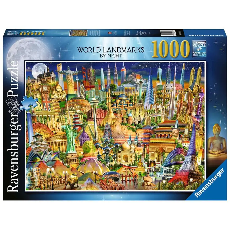Ravensburger World Landmarks at Night 1000 piece Jigsaw Puzzle
