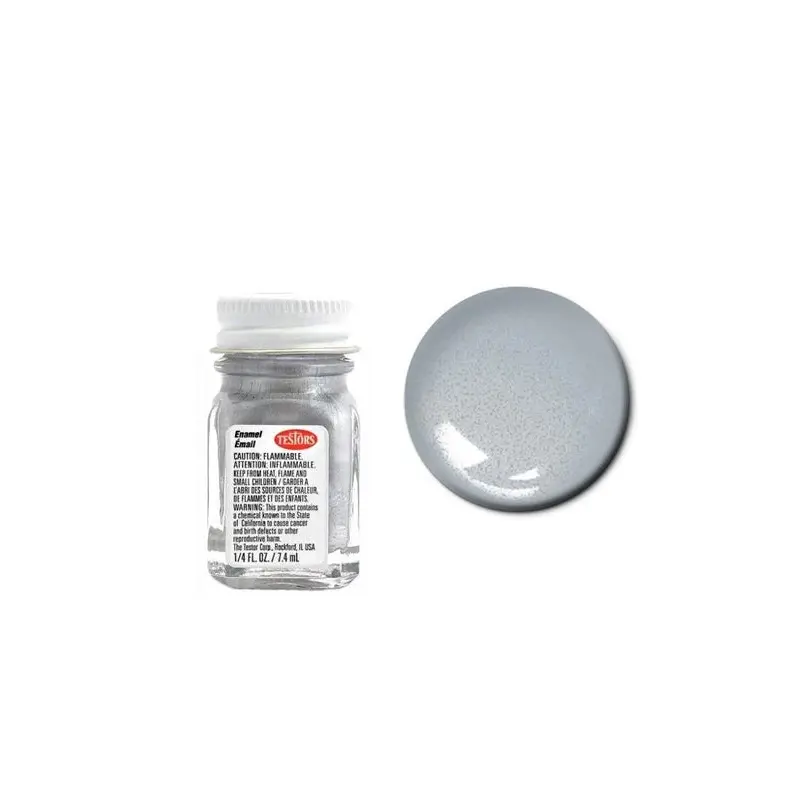 Testors 1146 Enamel Gloss Metallic Silver 1/4 oz