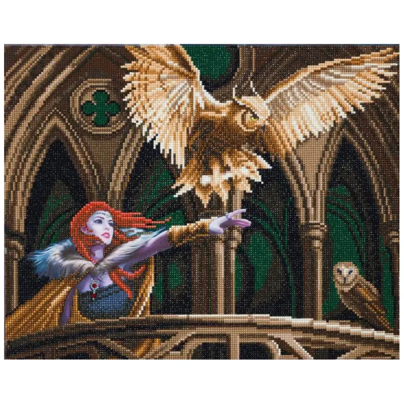 Craft Buddy Crystal Art Kit Owl Messenger 40 x 50cm Pre-Framed 5D Art Kit