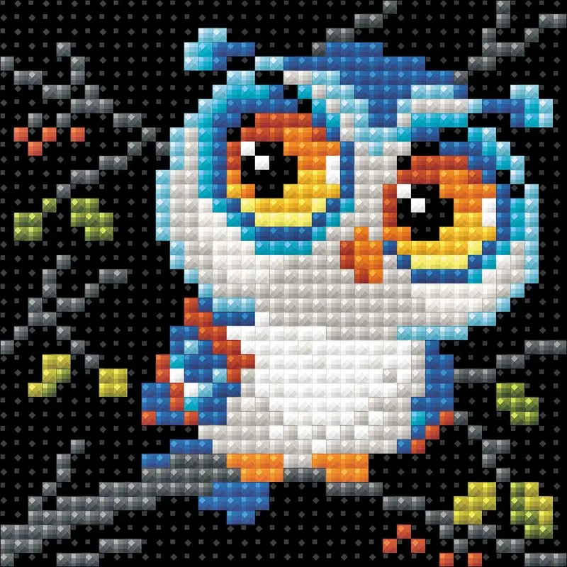 Riolis Diamond Mosaic Kits, 4"X4" - Owl