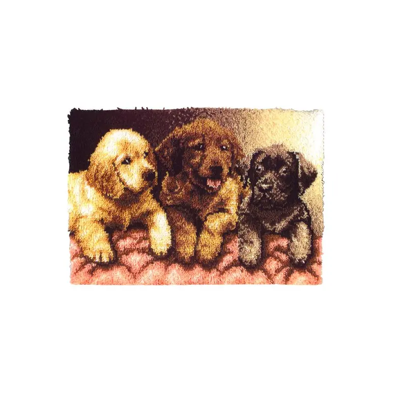 Wonderart Latch Hook Kit 24"X34" Lab Puppies