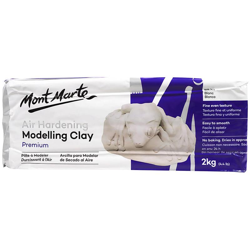 MONT MARTE Air Hardening Modelling Clay - 2kg - White