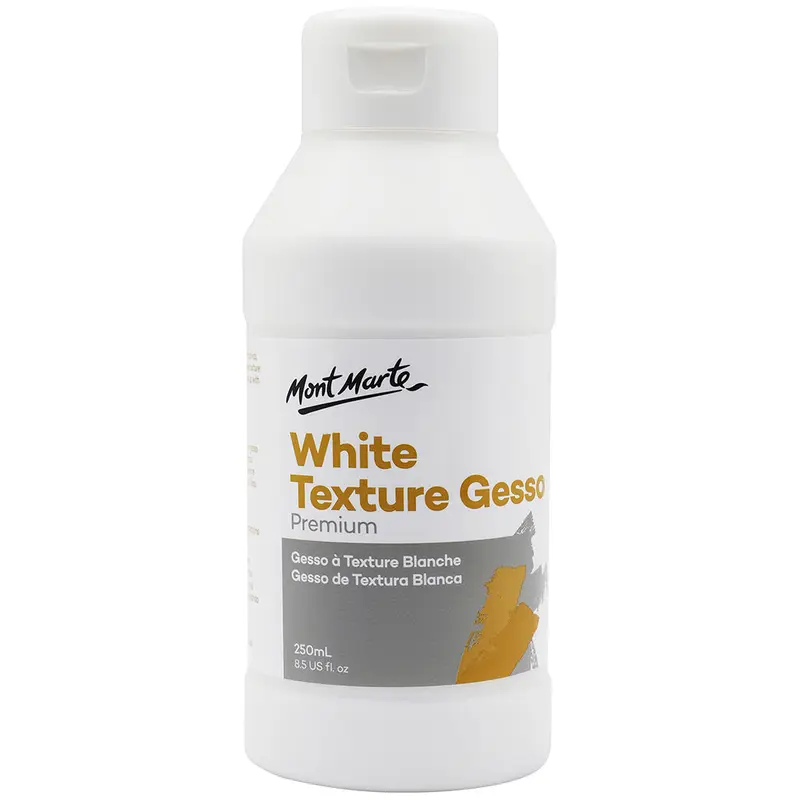 MONT MARTE White Texture Gesso - Acrylic & Oil - 250ml