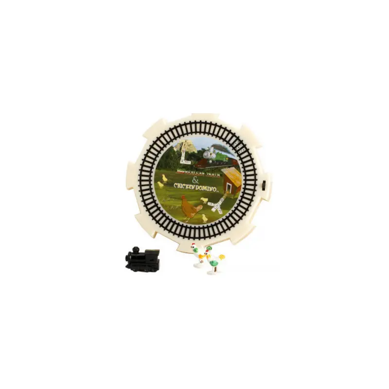 DOMINOES - 2 in-1 HUB- MEXICAN TRAIN & CHICKEN ( + 8 MT Markers/2 Ckn Markers )