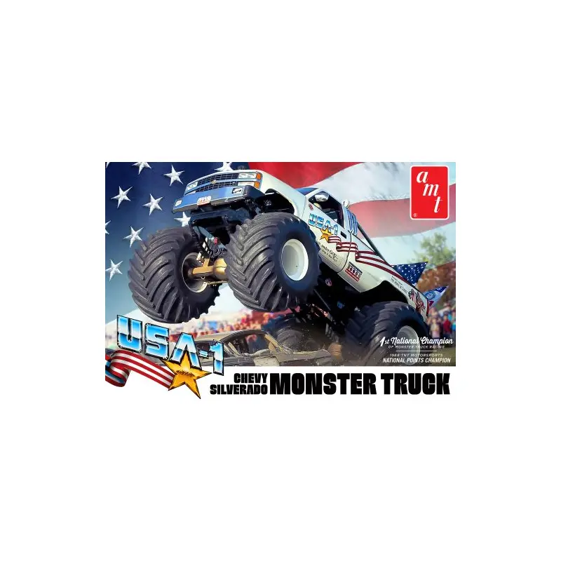 AMT USA-1 CHEVY SILVERADO MONSTER TRUCK 1:25 SCALE MODEL KIT