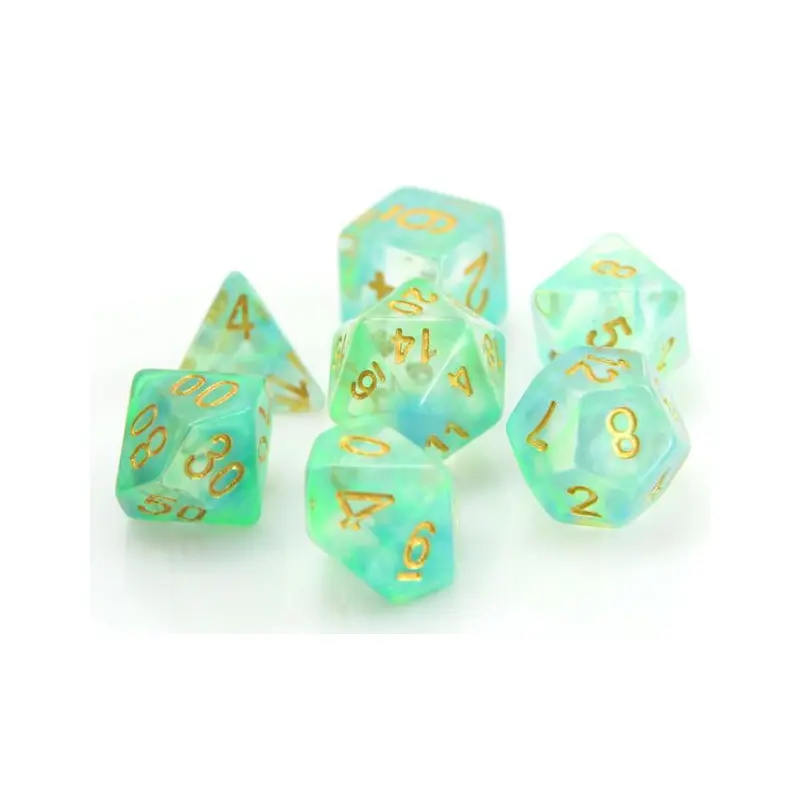 7 Piece RPG Set - Emerald Wisp