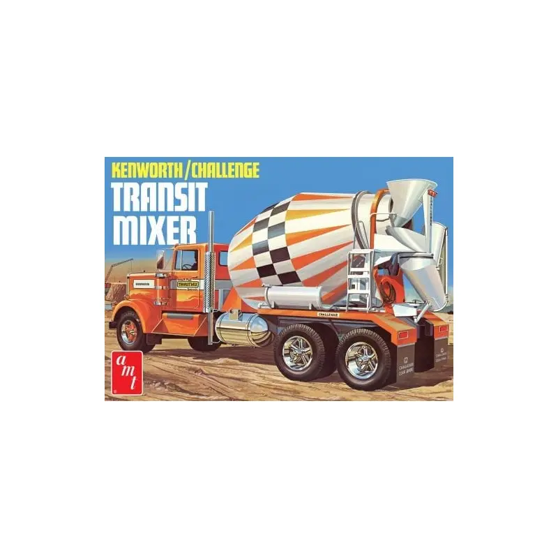 AMT KENWORTH /CHALLENGE TRANSIT CEMENT MIXER 1:25 SCALE MODEL KIT