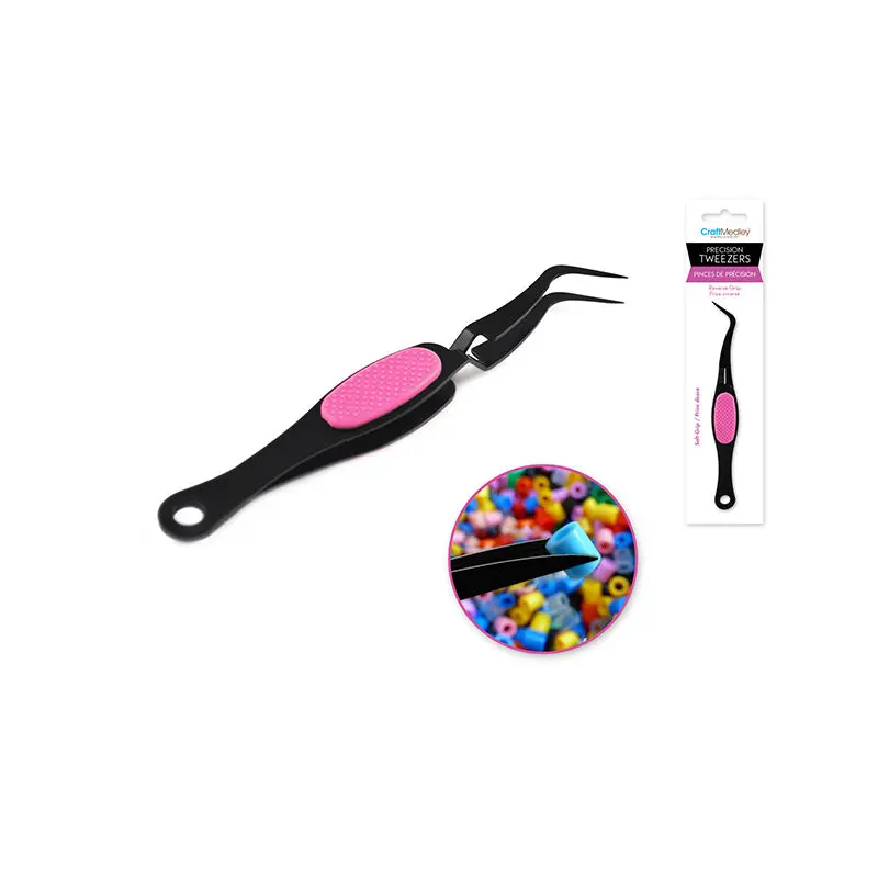 Beading/Jewelry Tool: Precision Tweezer Soft-Grip w/Reverse Grip
