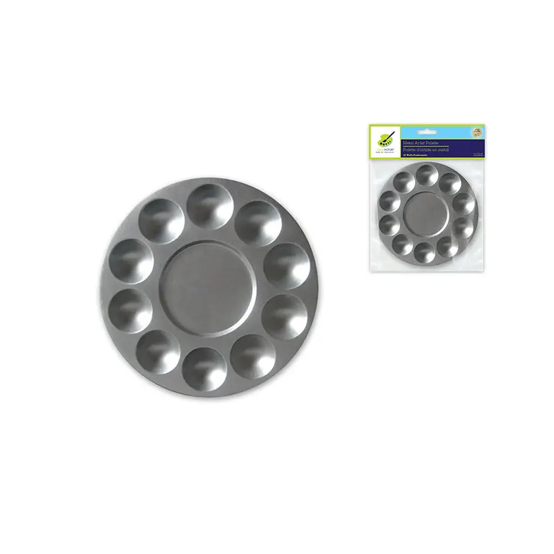 Color Factory Paint Palette: 7" Metal Round 10-Well
