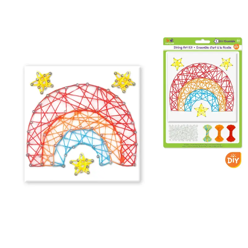 Krafty Kids Kit: DIY String-Art Kit H) Rainbow