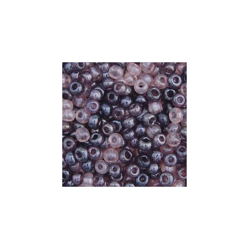 CZECH SEEDBEAD APPROX 22g VIAL 6/0 LUSTER LILAC MIX