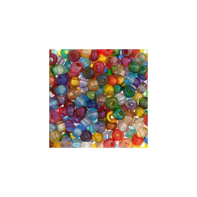 CZECH SEEDBEAD APPROX 22g VIAL 6/0 TR IRIDESCENT ASSORTED