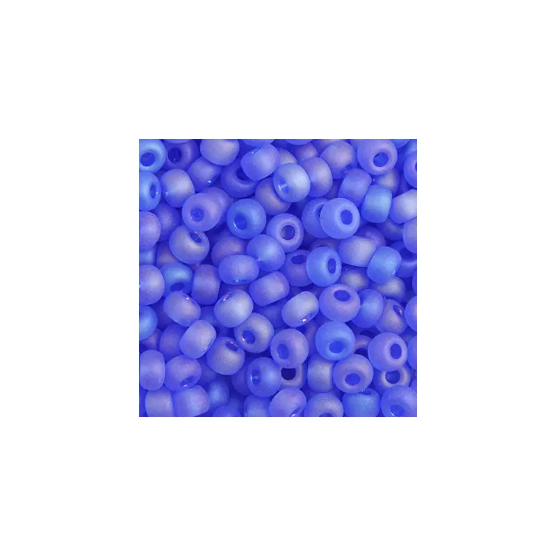 CZECH SEEDBEAD APPROX 22g VIAL 6/0 TR.LT.BL AB MATT