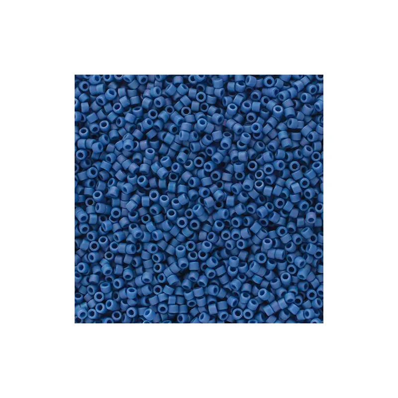 Delica 11/0 Frosted Glazed Rainbow Blue Sapphire Matte AB