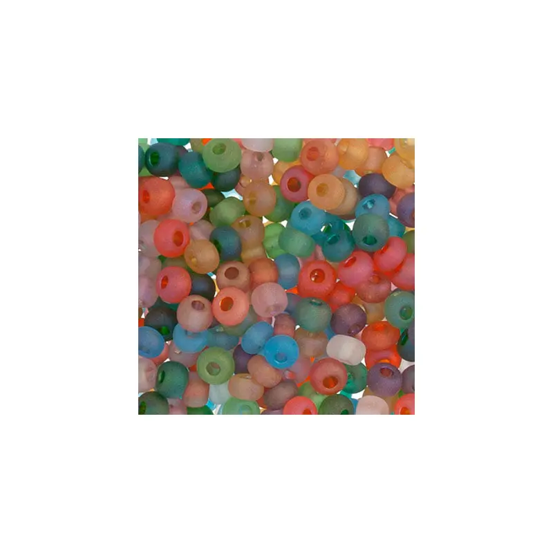 CZECH SEEDBEAD APPROX 22g VIAL 6/0 IRIDESCENT MATT ASSORTED