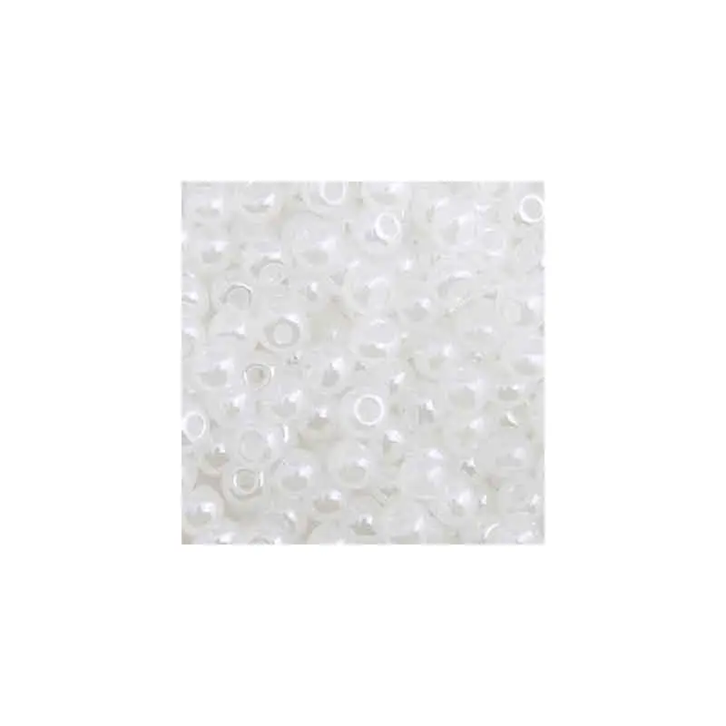 CZECH SEEDBEAD APPROX 22g VIAL 6/0 OP.PEARL WHITE