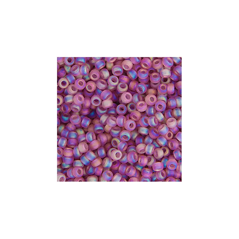 Miyuki Seed Bead 6/0 apx.22g Smoky Amethyst AB Matte Tr.