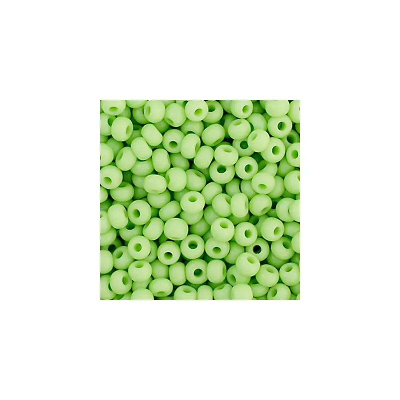 Czech Seed Bead 11/0 Opaque Pale Green apx23g