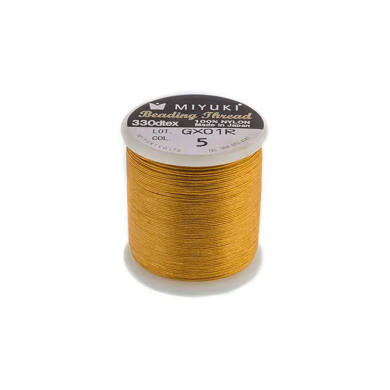 Miyuki Nylon Beading Thread B Gold (50m)