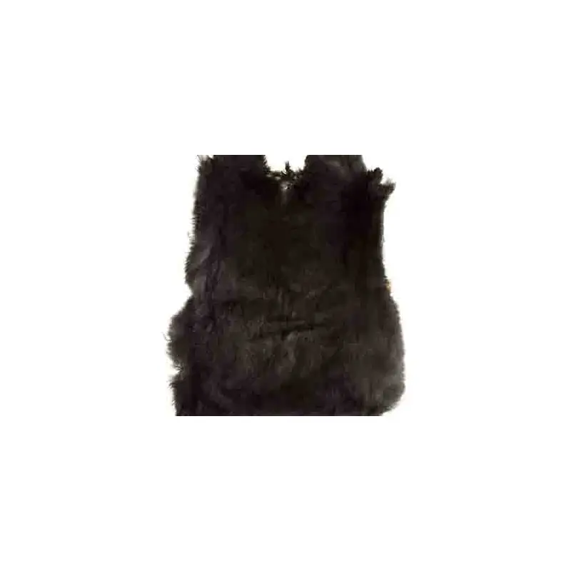 Rabbit Fur Skin - Black apx 15x15in