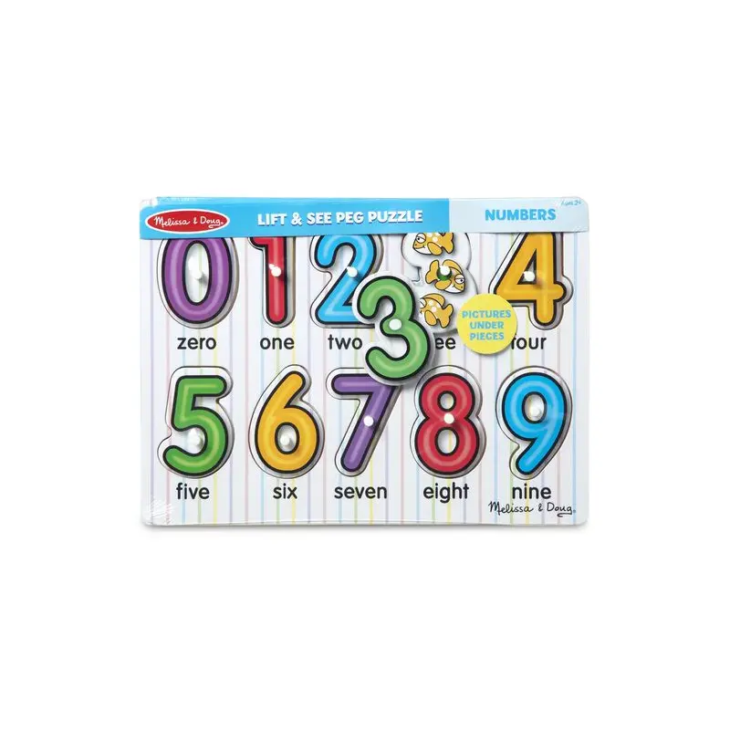 See-Inside Number Peg Puzzle - 10 Pc