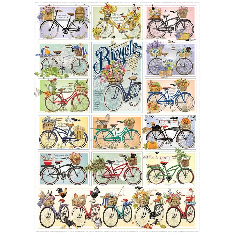 1000pc Puzzle Cobble Hill Bicycles