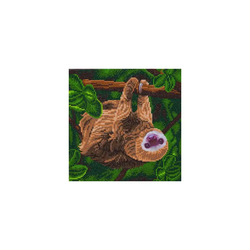 CAK-A143M: "Two Toed Sloth" 30x30cm Crystal Art Kit