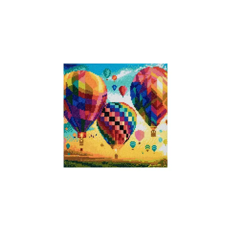 CAK-A46: "Hot Air Balloons" Framed Crystal Art Kit, 30x30cm