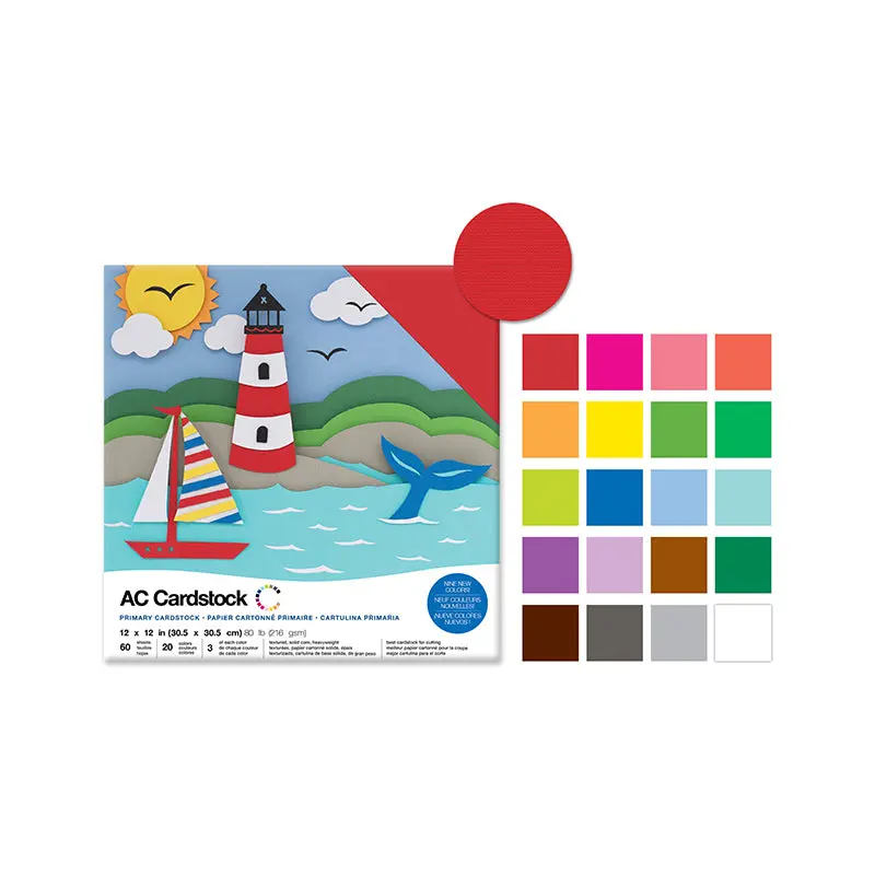 AC Cardstock 12*12 Heavy Weight 80lb -Primary Colours