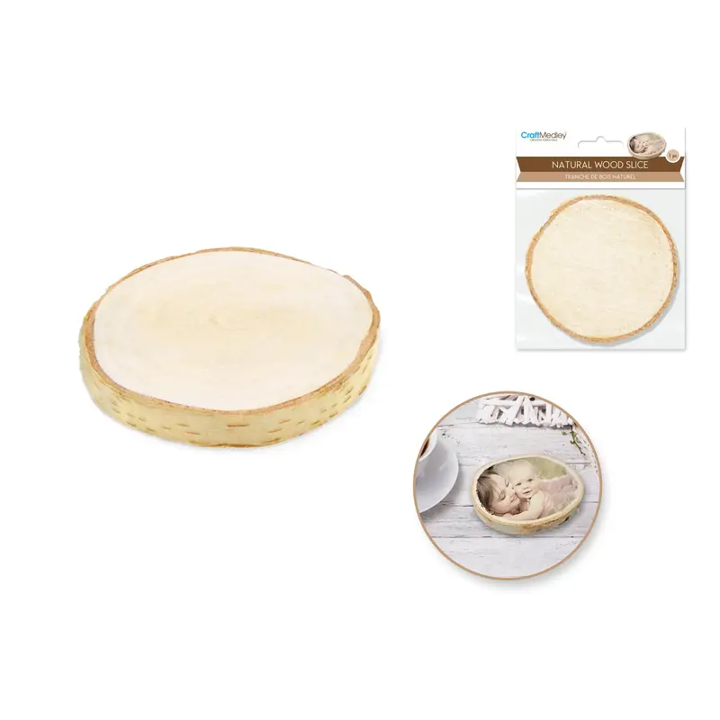 Craftwood: 9Cm Natural Birch Slice