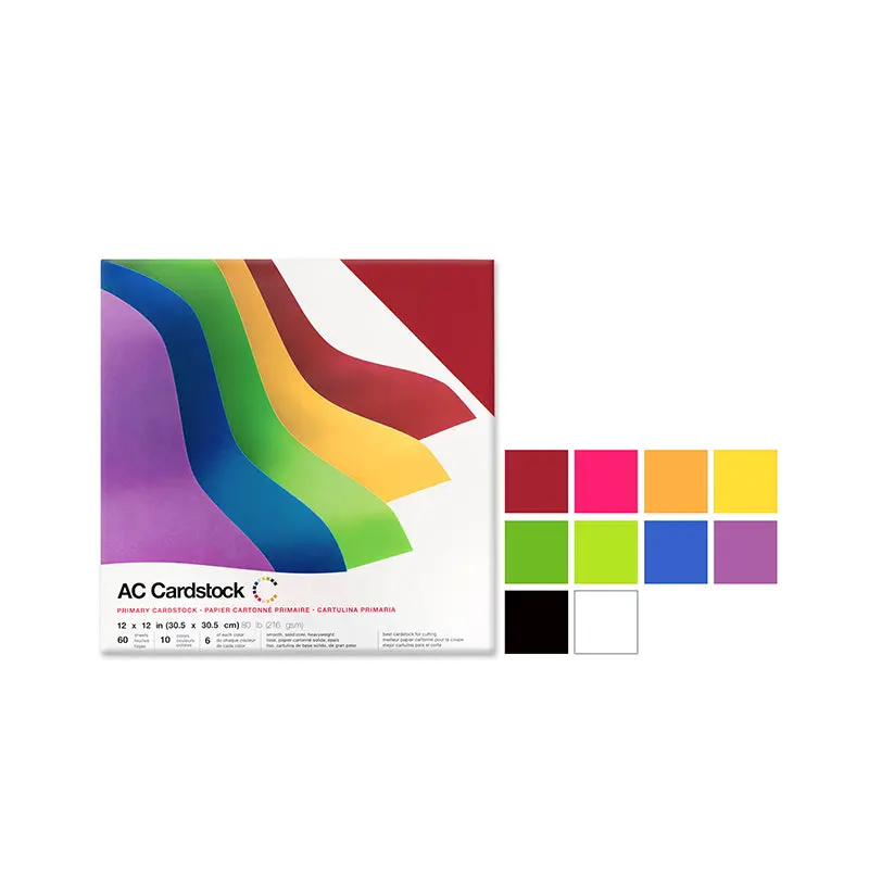 AC Cardstock 12*12 Heavy Weight 80lb -Primary Medley