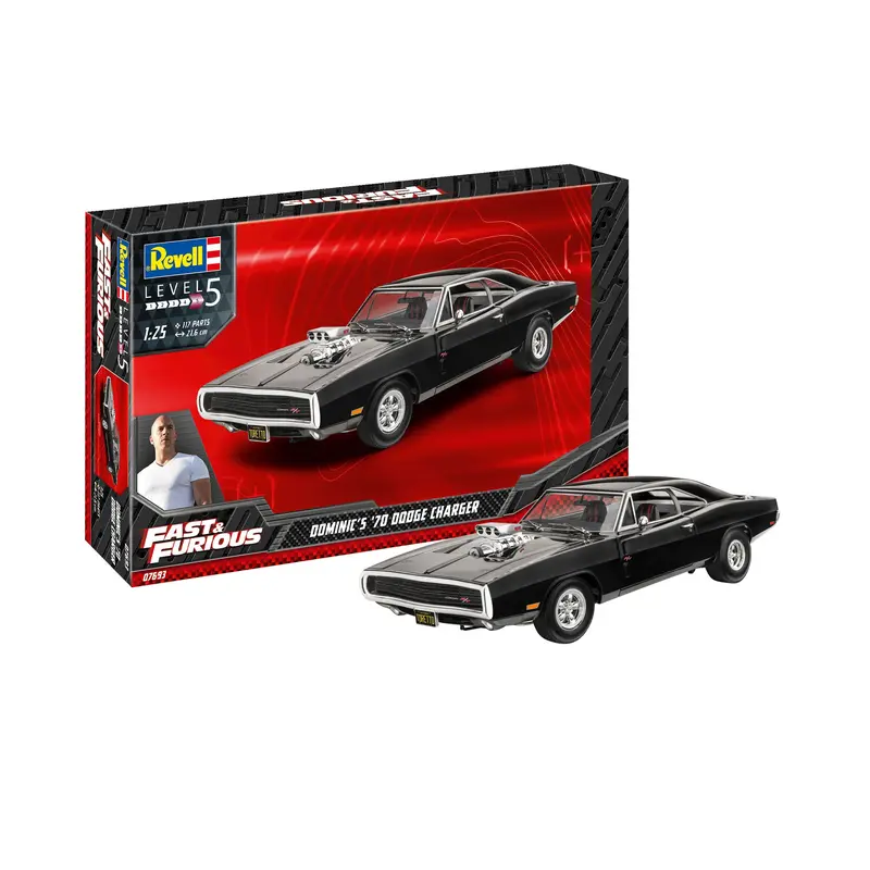 1:25 REVELL 07693 FAST & FURIOUS - DOMINIC'S 1970 Dodge Charger - MODEL SET