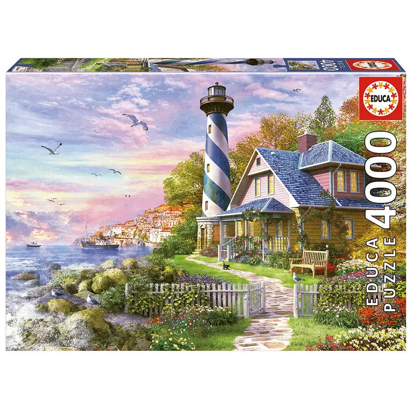 4000 pieces puzzle - Lighthouse at Rock Bay