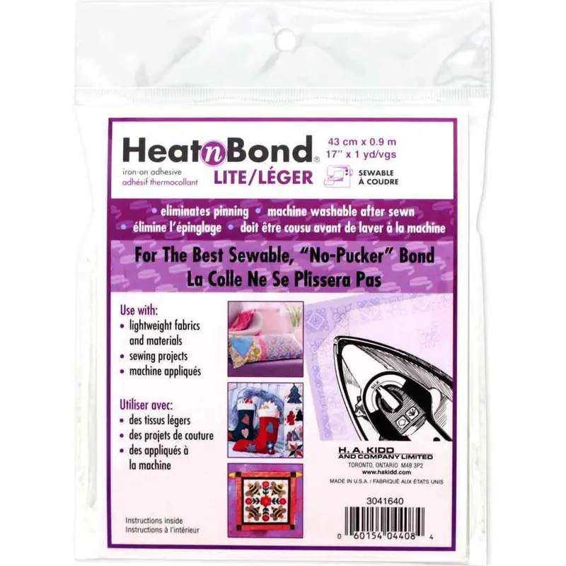 HEATNBOND Lite Iron-On Adhesive Sheets - 43cm x .9m (17 x 1yd) pkg.