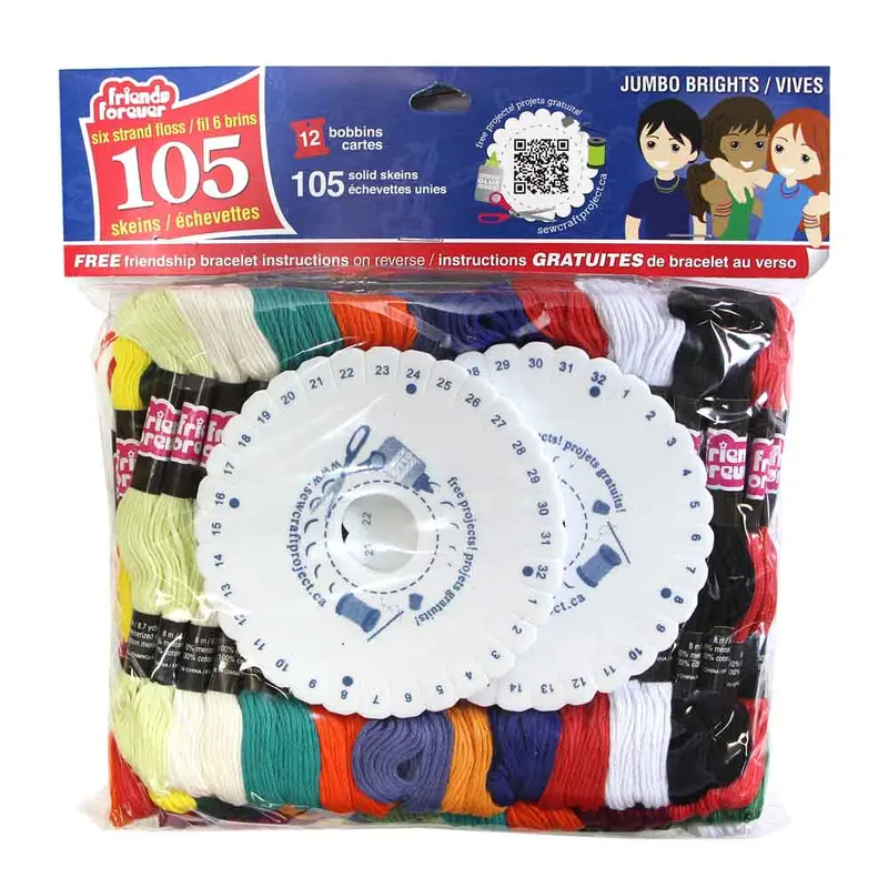 FRIENDS FOREVER Floss Value Pack - 105 Solid Skeins Brights