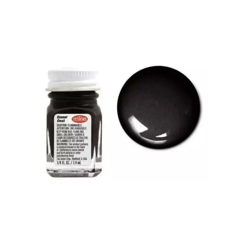 Testors 1154 Enamel Black Metallic 1/4 oz