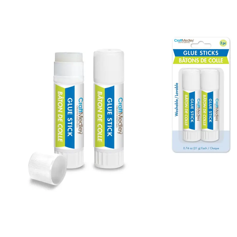 Craft Medley Glue: 21g Glue Sticks x2 Twist-Up Non-Toxic