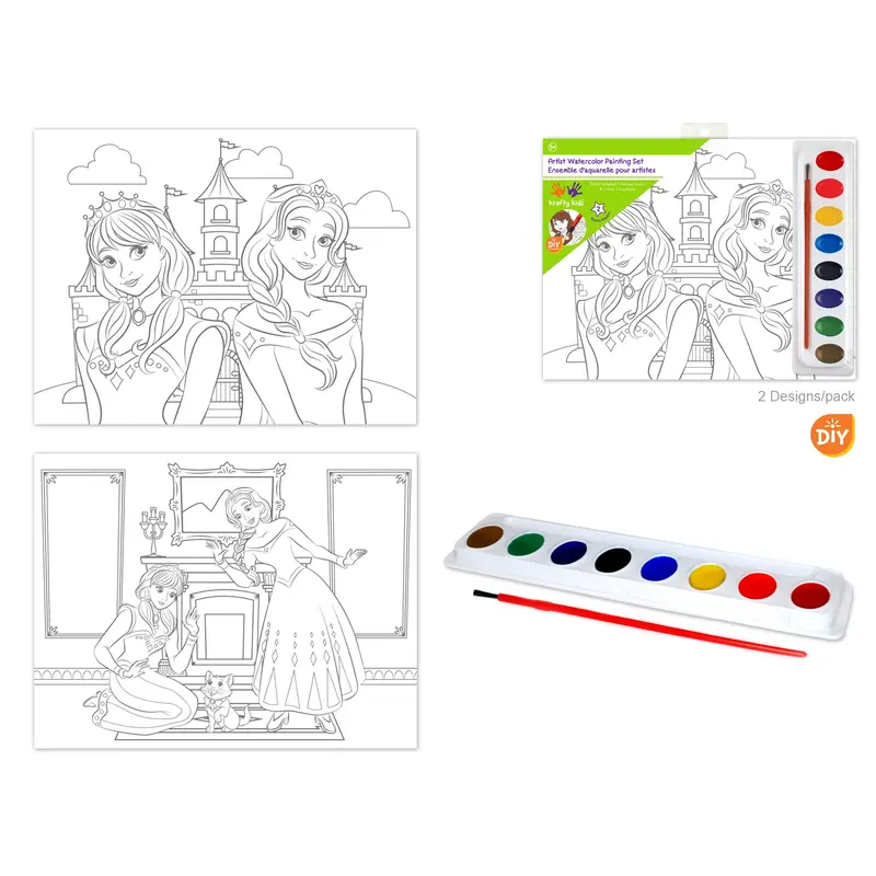 Krafty Kids Kit: 'DIY' Lil' Artist Watercolor Painting Set 2Asst/Pk