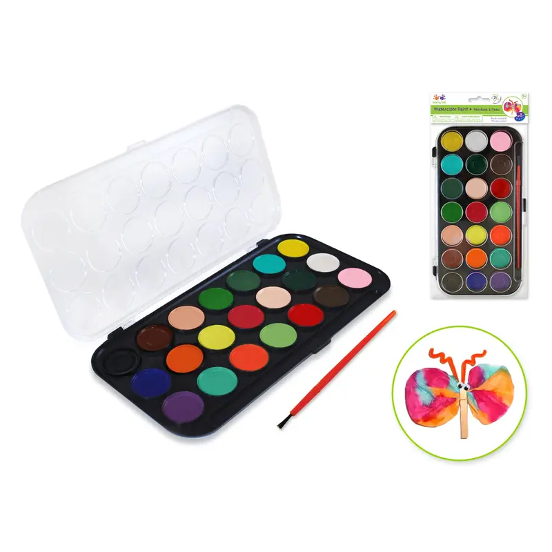 Krafty Kids: 21-Tub Lil' Artist Watercolor Colors w/Brush