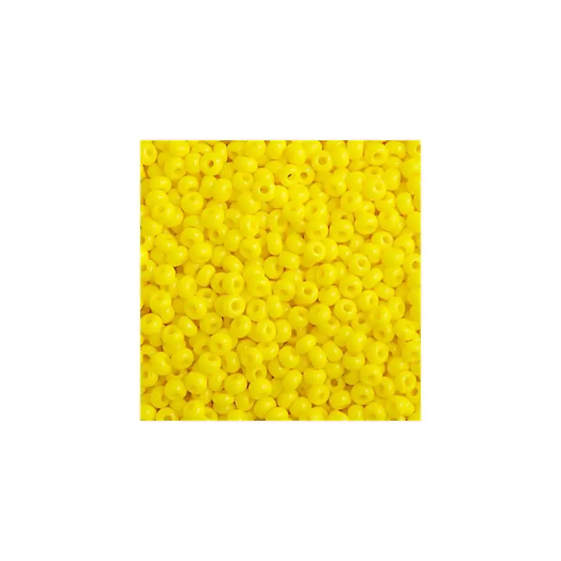 CZECH SEED BEAD APX 22G VIAL 10/0 OPAQUE LEMON YELLOW