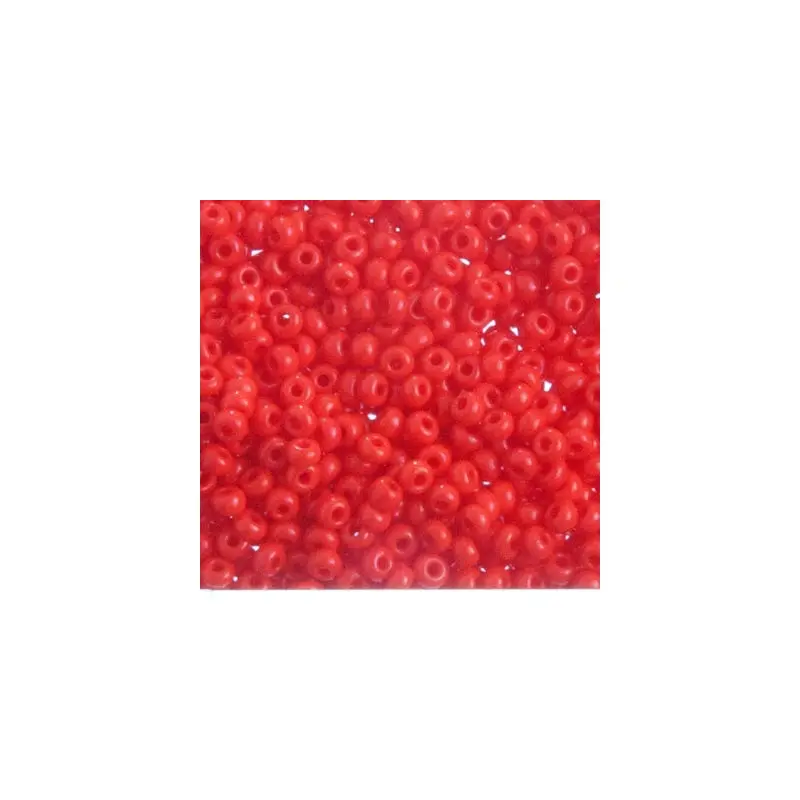 CZECH SEED BEAD APX 22G VIAL 10/0 OPAQUE LIGHT RED