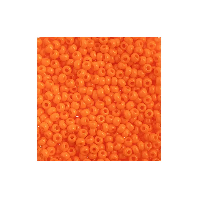 CZECH SEED BEAD APX 22G VIAL 10/0 OPAQUE ORANGE