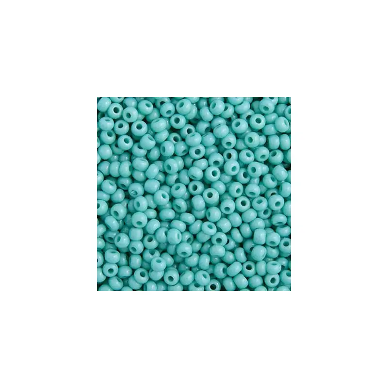 CZECH SEED BEAD APX 22G VIAL 10/0 OPAQUE TURQUOISE