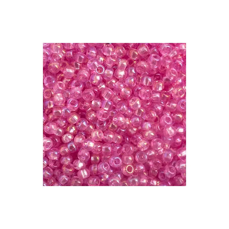 CZECH SEED BEAD APX 22G VIAL 10/0 TRANSPARENT LILAC RAINBOW AB